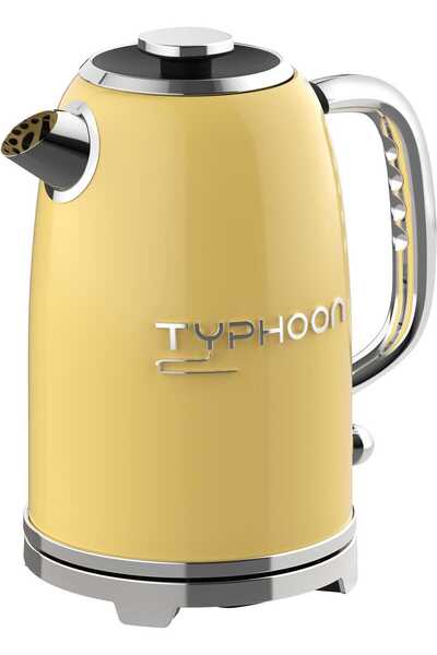 Typhoon Ty-01-001 Y Electric Kettle, 2200W, 1.8L - Silver Yellow