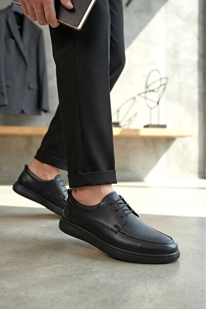 Zerenyus Zrj0510 Business Casual Lace-Up Men's Classic Shoes - Black