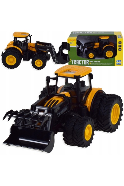 Skleplolki Tractor de jucărie cu graifer mobil, tracțiune, lumini și sunete