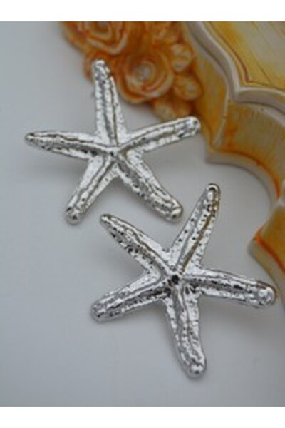 Stoneage Sea Star Earrings - Silver Color -
