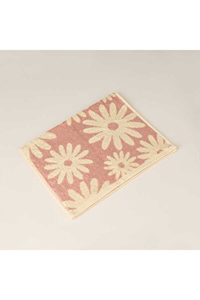 Evidea Soft Shiney İpliği Boyalı El Havlusu - Krem / Pudra - 30x50 cm