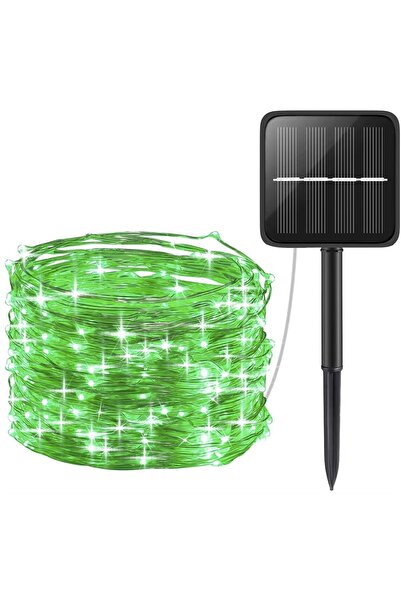 borayris (2 ADET AVANTAJLI PAKET) Güneş Enerjili Solar 12 Metre Peri Led Renk Dış Ortam 8 Yanma Modu
