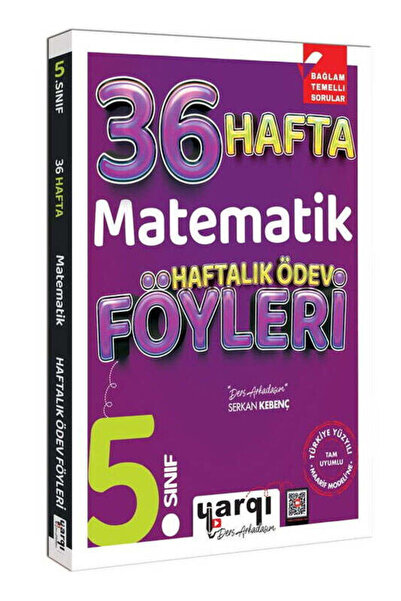 Yargı Yayınevi Yargı Ders Arkadaşım 5.Sınıf Matematik 36 Haftalık Ödev Föyleri