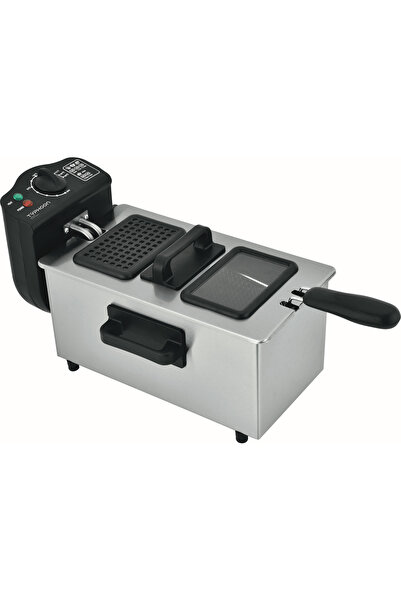 typhone Taifun Deep Oil Fryer, 3 Liters, Stainless Steel, 2000W, Silver - Ty-...