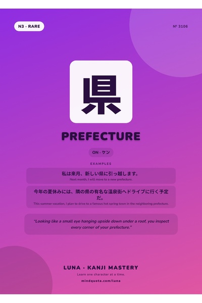 OEM Poster Kanji Prefectura Japonia, Scriere Asiatica, Carton 250g, A4