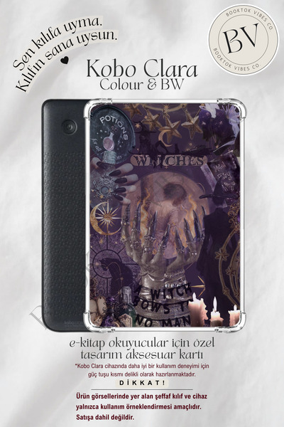 BookTok Vibes Co. Witches Cadı Temalı Kolaj Insert - Kindle ve Kobo E-Kitap O...