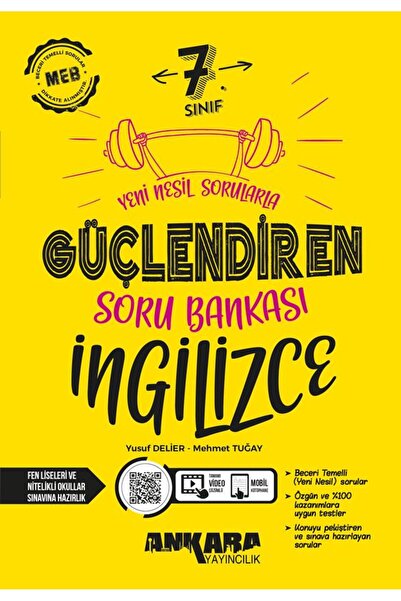 Ankara Yayıncılık 7.SINIF GÜÇLENDİREN İNGİLİZCE SORU BANKASI