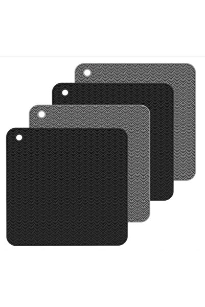 Generic Brand Set 4 covorașe silicon pătrate,termorezistente,suporturi pentru...