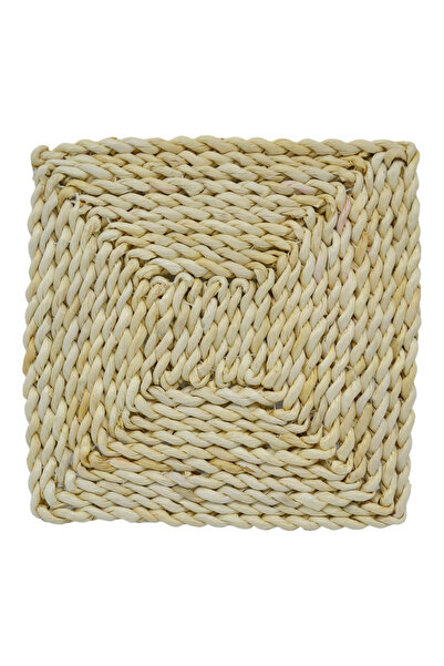 OEM Ψάθινο σουπλά τετράγωνο 20x20x1εκ. ANKOR