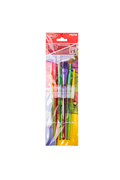 daço Pensule sintetice colorate DACO PN296, 6 buc/set