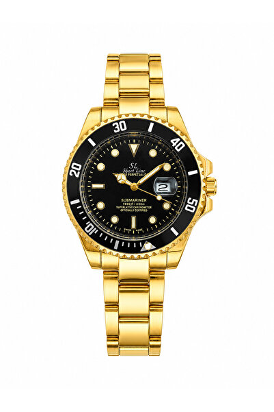 Erkek Kol Saati Çelik Kordon Siyah Kadran Takvimli Quartz Analog Bilek Saati
