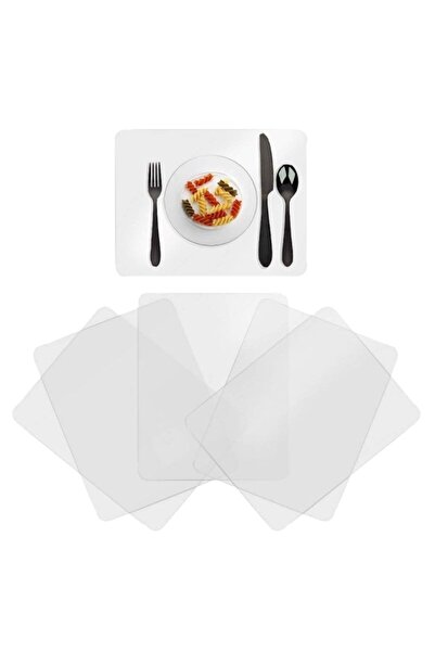 Generic Brand Set 5 suporturi masă transparente,termorezistente,antiderapante,PP
