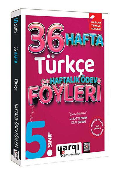 Yargı Yayınevi Yargı Ders Arkadaşım 5.Sınıf Türkçe 36 Haftalık Ödev Föyleri