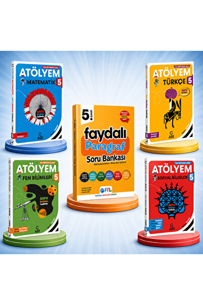 Arı Yayıncılık 5. SINIF ATÖLYEM SET ( TÜRKÇE, MATEMATİK, FEN BİLİMLERİ, SOSYA...