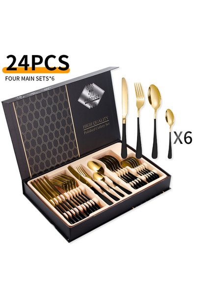 Generic Brand Σετ μαχαιροπίρουνων 24 τεμαχίων από ανοξείδωτο ατσάλι, για 6 άτ...