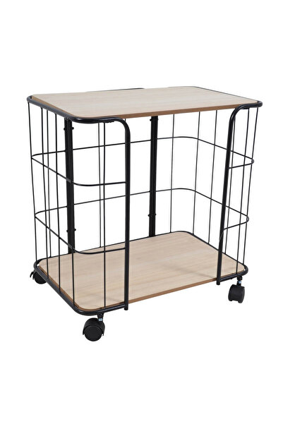 OEM ΜΕΤΑΛΛΙΚΟ ΤΡΑΠΕΖΙ Μπαρ ΜΑΥΡΟ ΜΕ ΞΥΛΟ 49x32x44εκ. ANKOR