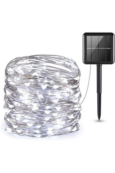borayris (2 ADET AVANTAJLI PAKET) Güneş Enerjili Solar 12 Metre Peri Led Renk Dış Ortam 8 Yanma Modu