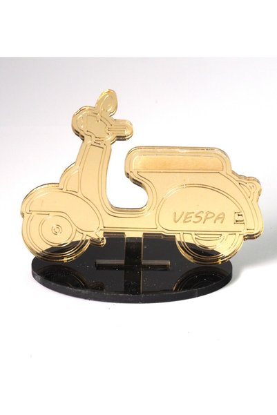 NO BRAND Vespa μεταλλικό χρώμα plexiglass 93x72mm επιτραπέζιο διακοσμητικό σε...