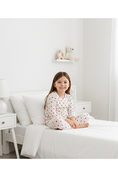 DANBİ Girl's 4,5,6,7,8 Years Old 100% Cotton Seasonal Pajama Set