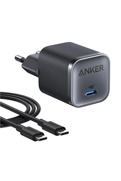 Anker Nano 45W USB-C Şarj Cihazı, 1.8 Metre Kablo Dahil Siyah Hızlı Şarj