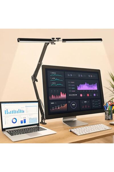 VINNYSEN LED Desk Lamp, Super Bright Double Head Table Lamps for Home Office,...