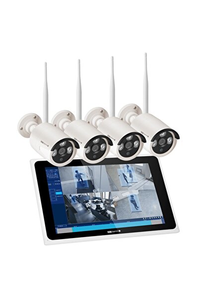 Kruger&Matz Kit de supraveghere video wireless Connect C210, NVR cu ecran LCD...