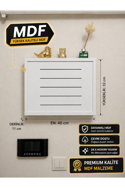 rafineritasarım Dekoratif Modem Saklama Kutusu mdf 40×32×11