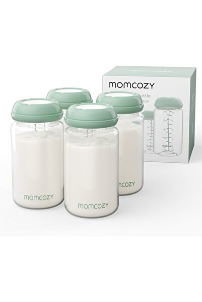 Momcozy زجاجات رضاعة طبيعية واسعة العنق خالية من مادة BPA لحفظ حليب الأم