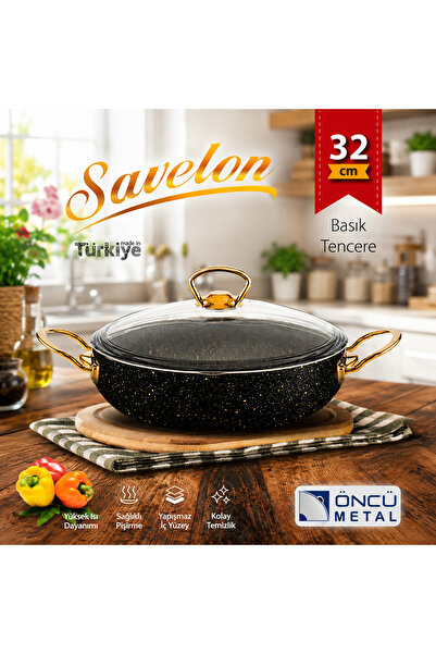 Genel Markalar ÖNCÜ SAVELON GRANİT BASIK TENCERE (32 cm)