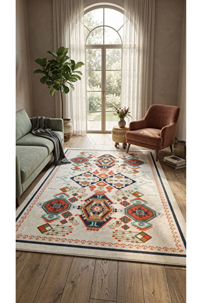 Halise Home Kaymaz Taban Yıkanabilir Kalın Dokulu Halı & Yolluk & Mutfak Halısı