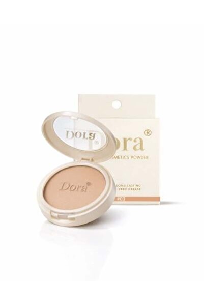 DORA بودرة مضغوطة مخملية لتثبيت المكياج وتغطية العيوب خالية من الزيوت طويلة ا...