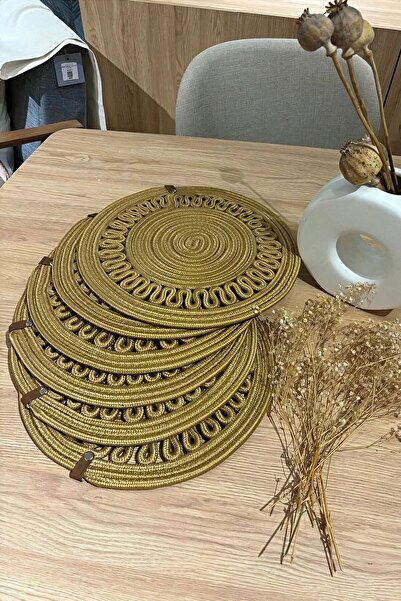 Comfort Craft طقم تقديم أمريكي دائري من 6 قطع موديل كريزانتيم (33 سم) |   طقم...