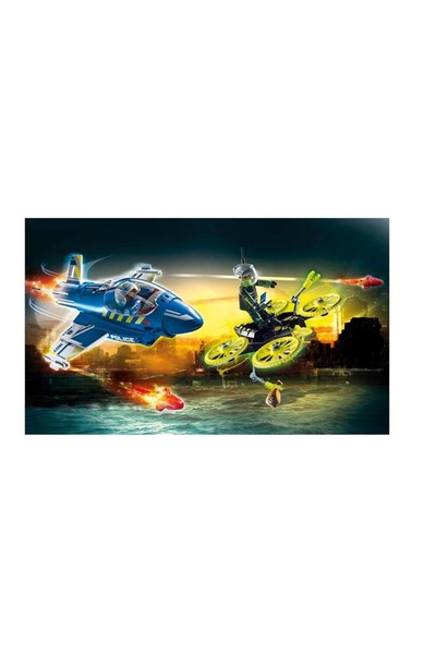 Playmobil Κυνηγητόμαχη με drones από αεροπλάνο της αστυνομίας (70780)