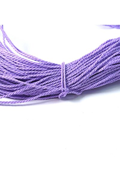 NO BRAND Κορδόνι νάυλον κερωμένο στριφτό 1.5mm/90 μέτρα πλεξούδα - Μώβ Λεβάντα