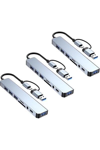 LYAROMIS قارئ بطاقات، 3 قطع محول ذاكرة OTG 10 في 1، محول USB OTG وعارض بطاقات...