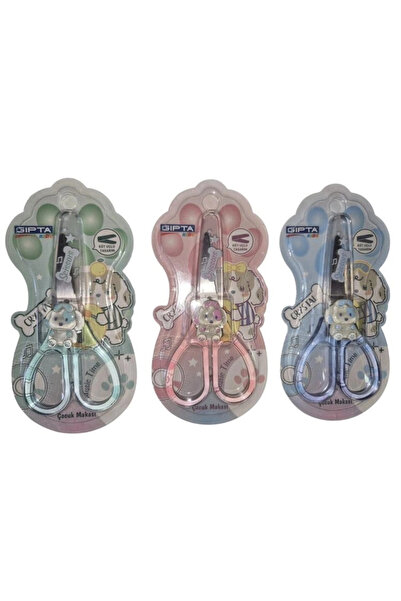 Gıpta K7244 CRYSTAL KORUMALI BLISTERLİ KÜT UÇLU ÇOCUK MAKASI - TEKLİ