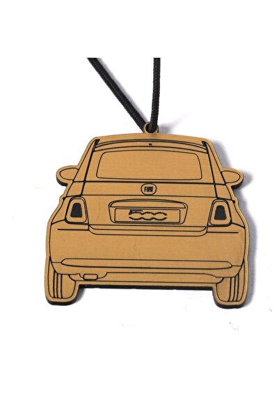 NO BRAND Αυτοκίνητο Fiat 500 ματ μεταλλικό χρώμα plexiglass κρεμαστό 45x46mm ...