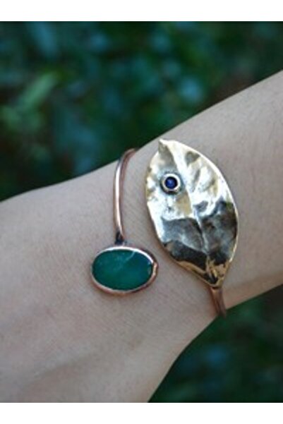 Stoneage Jade Stone Design Bracelet - Green -