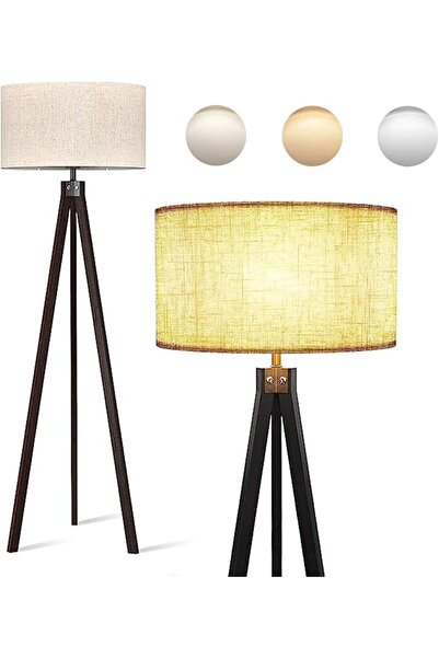 EYOUKERA Living Room Floor Lamp, Tripod Floor Lamp, 12W LED Bulb, 3 Levels of...