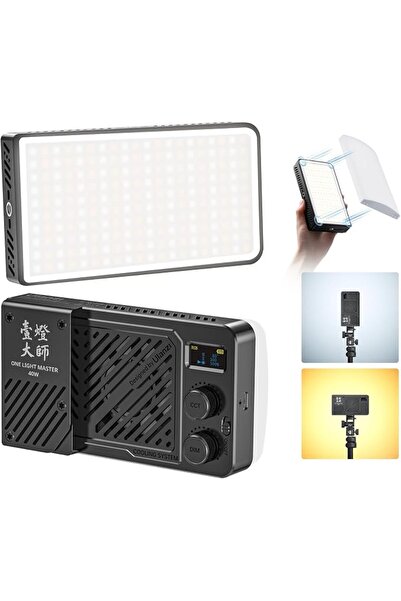 ULANZI Select ضوء فيديو محمول ثنائي اللون من ULANZI بقوة 40 واط، ضوء LED قابل...