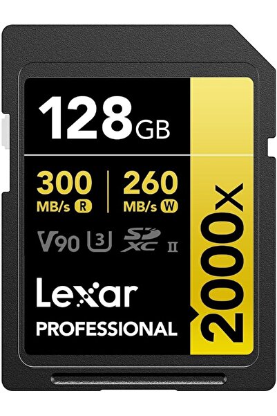 Lexar Media Lexar Professional 2000x 128GB SDXC UHS-II Card, Up To 300MB/s Re...