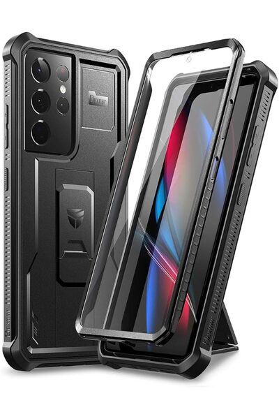 Dexnor for Samsung Galaxy S21 Ultra Case, [Built in Screen Protector and Kick...