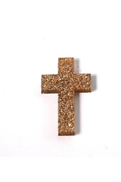 NO BRAND Σταυρός κρεμαστός glitter χρώμα plexiglass 29x20m/10τμχ - chryso