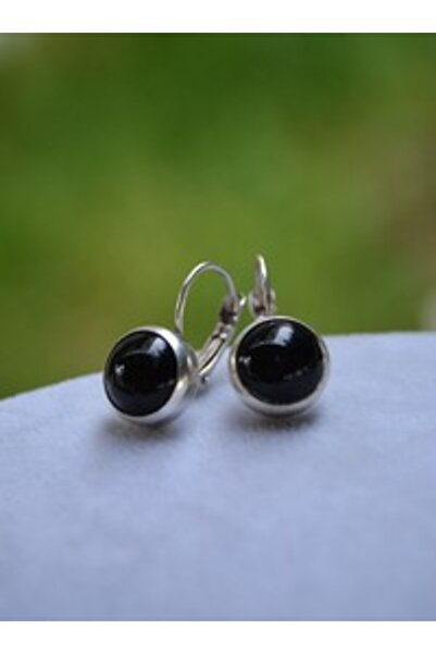 Stoneage Onyx Stone Earrings - Black -