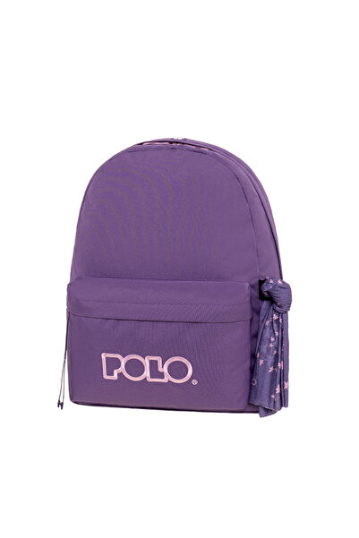 Polo Γνήσιο Σακίδιο Πλάτης Scarf με 1 Θήκη Μωβ (4945)