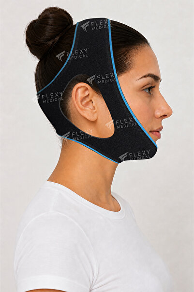 Flexy Medical Horlama Bandı Ayarlanabilir Çene Destek Aparatı Unisex Gece Uyk...