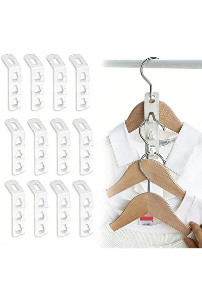 Goodern 12 PCS Space Saving Hanger Hooks,Cascading Clothes Hanger Connector H...