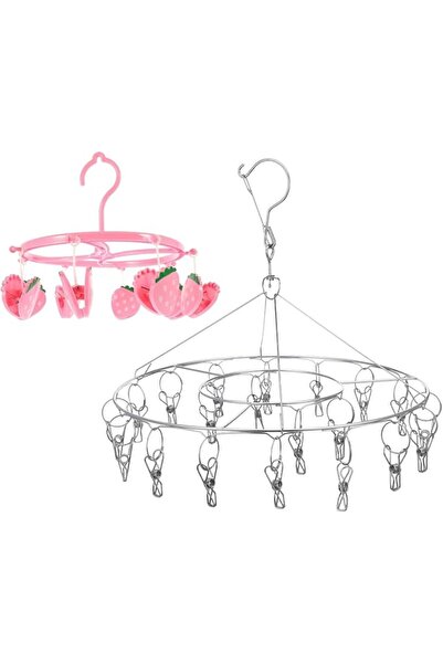 GENERAL Clothes Drying Rack Clip Hangers Folding Portable Sock Hanger With 36...