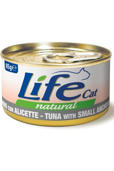Life Cat لايف كات تونا مع سمك الأنشوجة الصغير 85 جرام