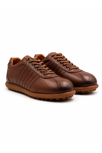 BESS SHOES 100% Genuine Leather Brown Men's Casual Shoes – Orthopedic, Ultra ...